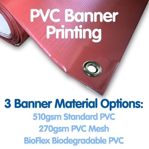 Banner de malla de vinilo de hoja UV flexible de PVC con impresión Frontlit personalizada para publicidad exterior promocional