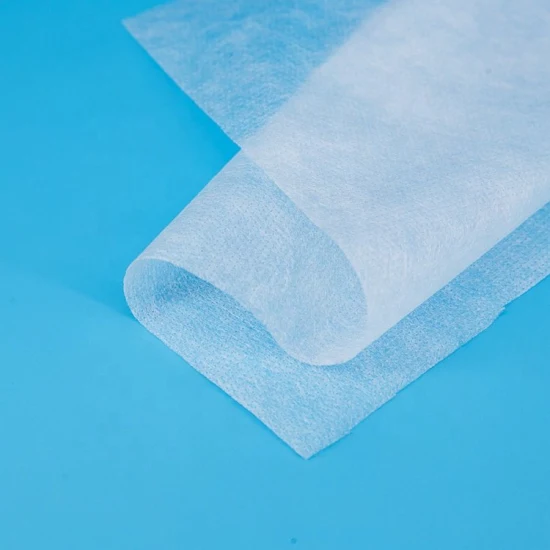 Aire caliente a través de tela no tejida para pañales de bebé y toallas sanitarias Lámina superior 100% Fibra Es Sensación suave al tacto